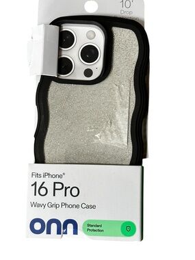 Onn Wavy Grip Phone Case is designed for the iPhone 16 Pro NIB